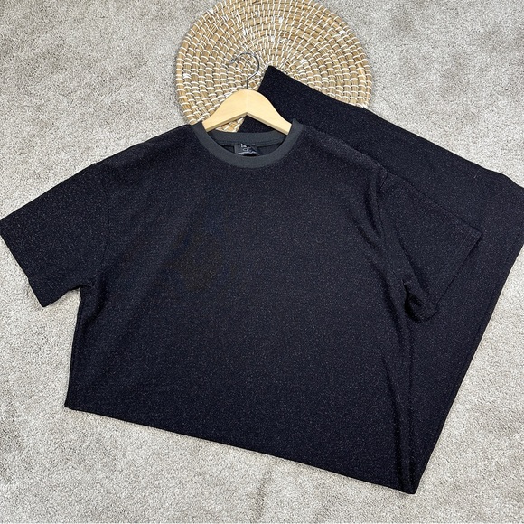 SOLD | Dressed in Lala Casual Luxe Midi Dress in Black Disco Sparkle Boxy S - Picture 3 of 16